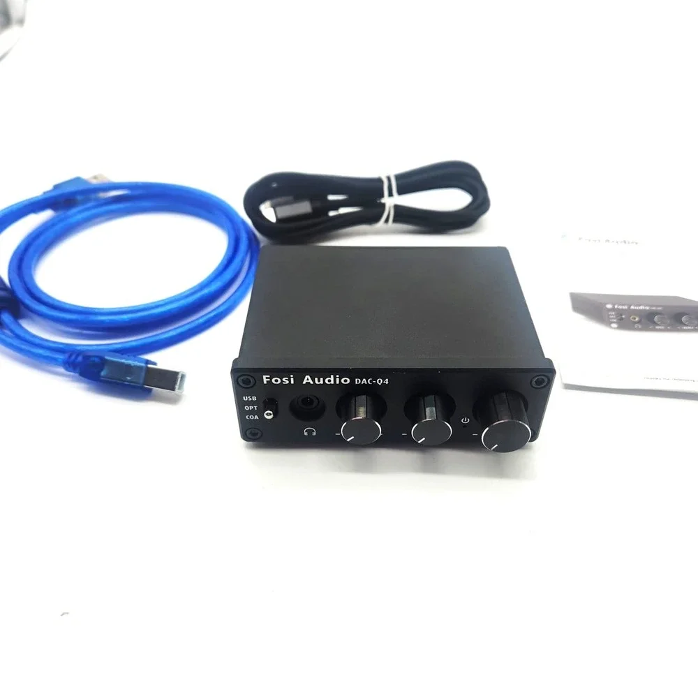Fosi Audio Q4 DAC Headphone Amp USB Optical Coaxial 3.5mm RCA Desktop‎ Converter